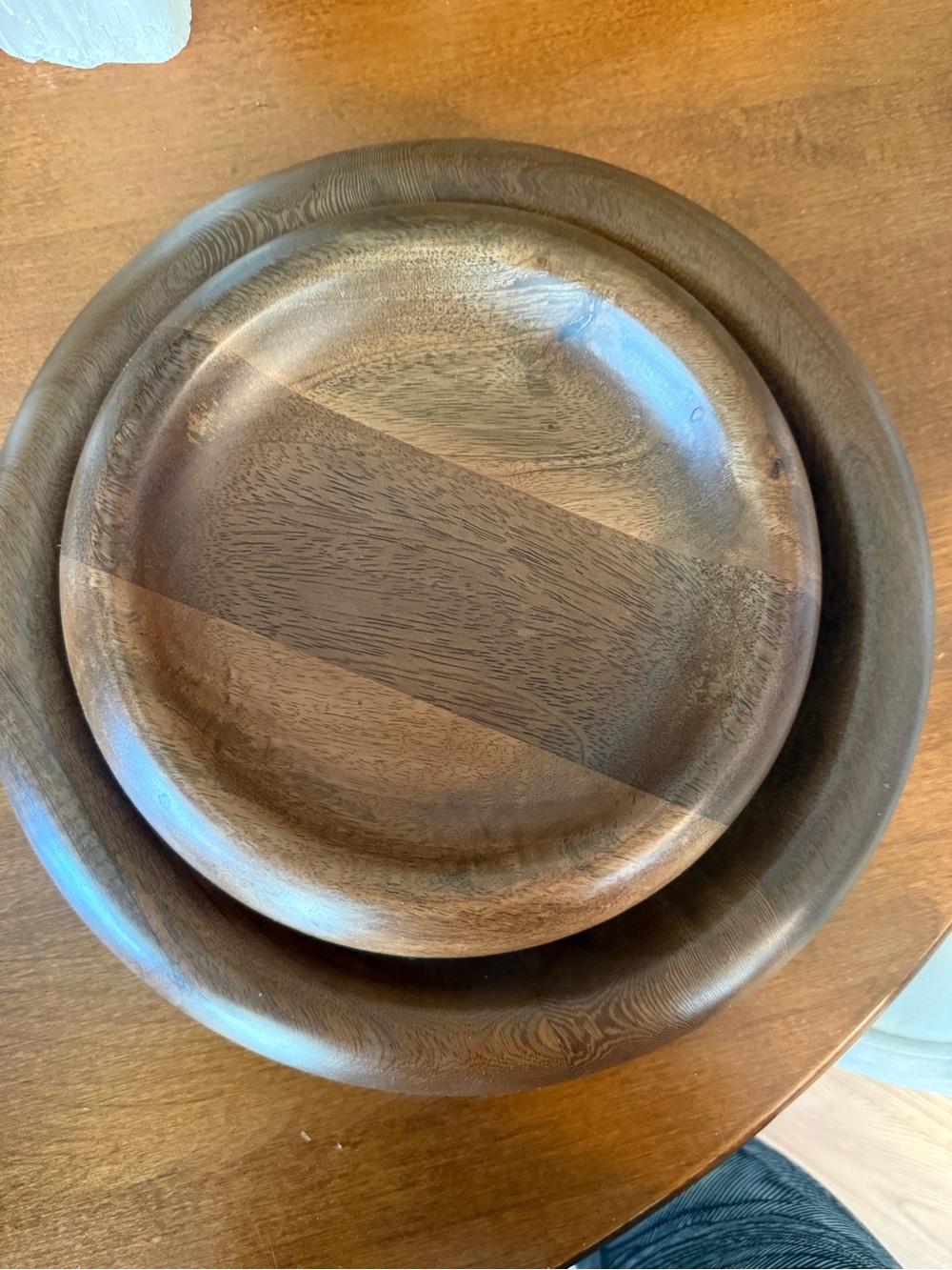 Dark Brown Wooden Bowls - Classic Home Dining